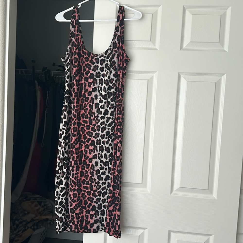 Fashion Nova Leopard Midi Dress